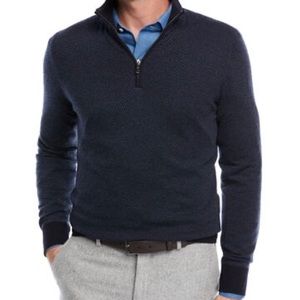 Neiman Marcus Quarter Zip Cashmere Pullover